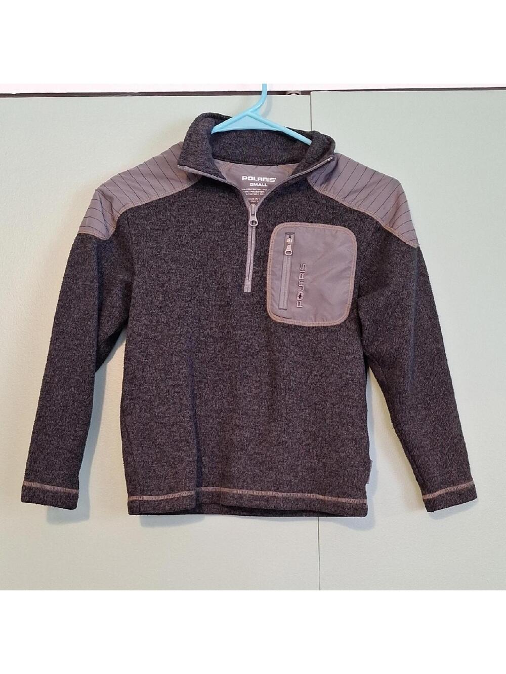 Polaris Gray Quarter Zip Sweater Size Small